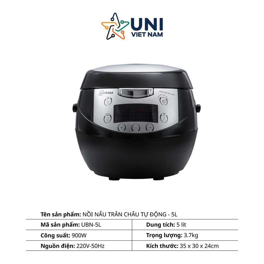 Nồi nấu trân châu tự động Unibar UBN-5L