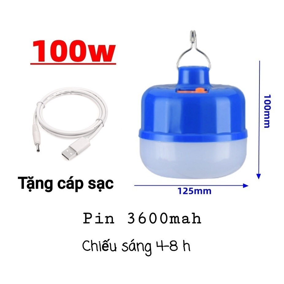 Bóng Đèn Tích Điện, Bóng Đèn Không Dây Sạc Pin Bóng Điện Treo Không Dây 100W-150W-200W - Yobomall