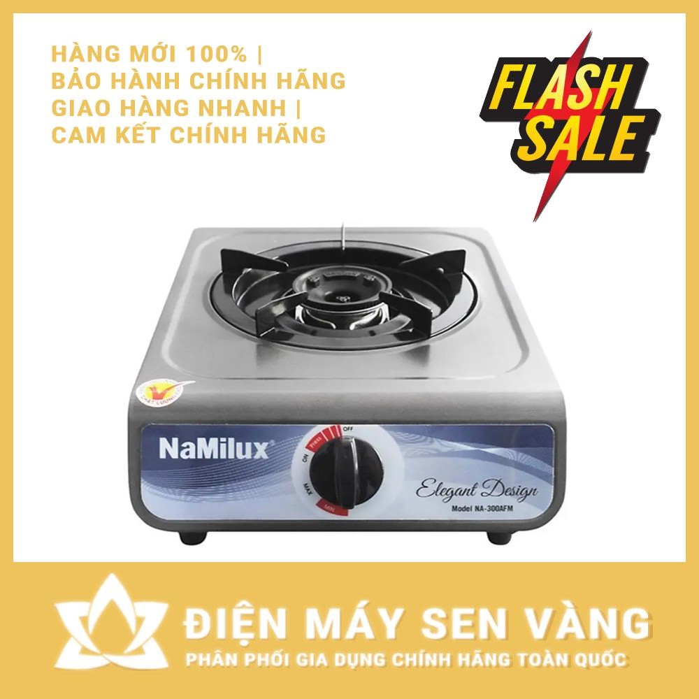 BẾP GAS ĐƠN NAMILUX NA-300AFM - ĐIỀU KHIỂN NÚM XOAY - HỆ THỐNG ĐÁNH LỬA MAGNETO - VIỆT NAM (MÀU XÁM)