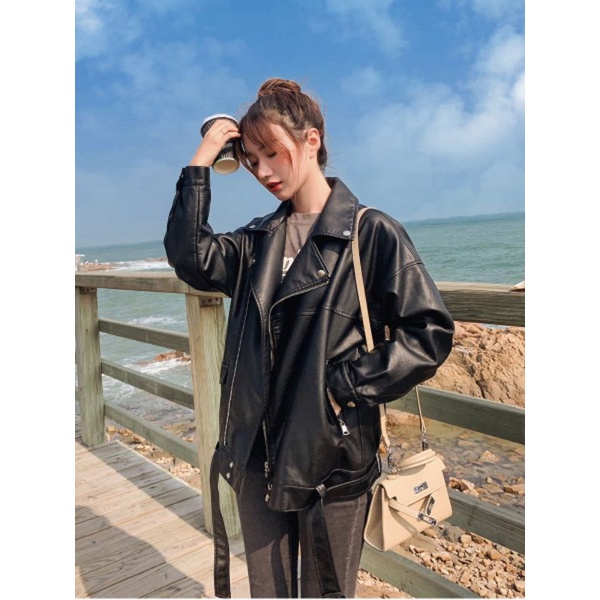 🌈 ÁO DA DÁNG DÀI BOMBER - CỔ VEST❌
