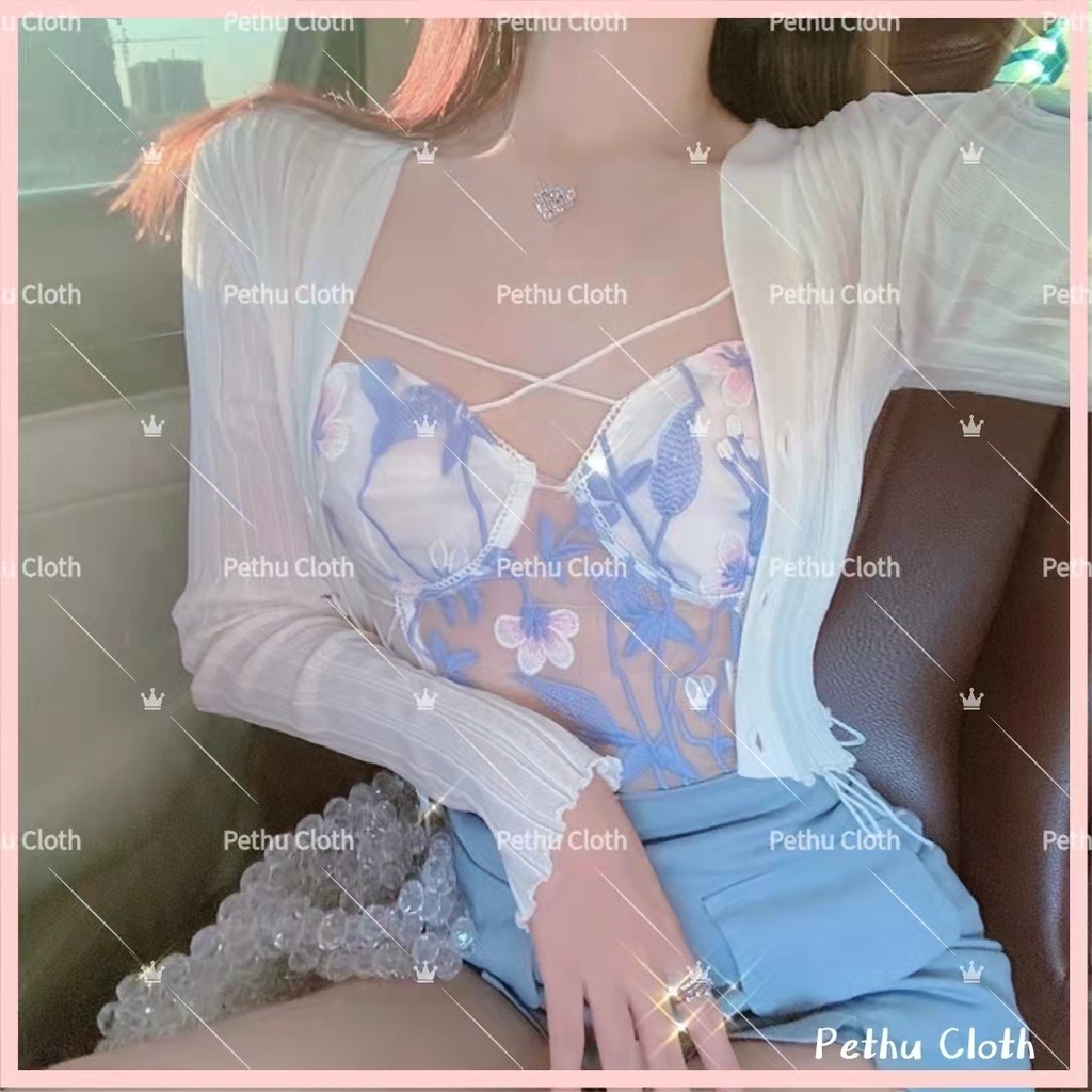 Áo Bra Ren 2 dây viền ren dáng croptop sexy cho nữ---A01