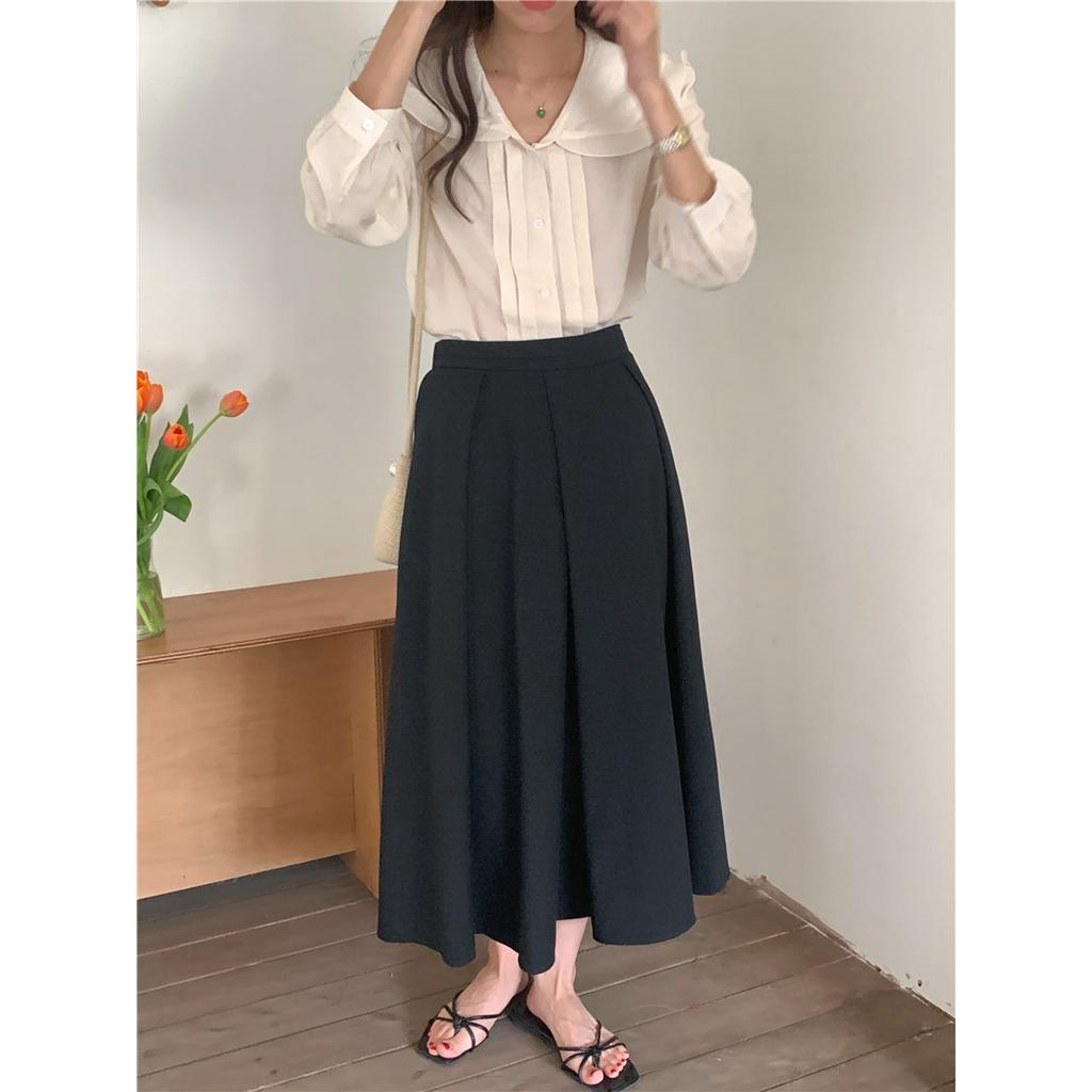 Áo Sơ Mi Dài Tay Cổ Xếp Ly Tinh Tế 54272