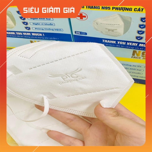 Khẩu trang N95 tiêu chuẩn Châu Âu - 5 lớp kháng khuẩn - Phượng cát loại có van và không van