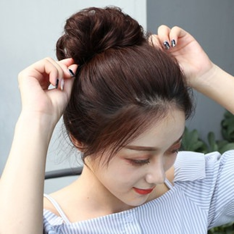 Búi tóc giả uốn xoăn tiện lợi thời trang cho nữ
