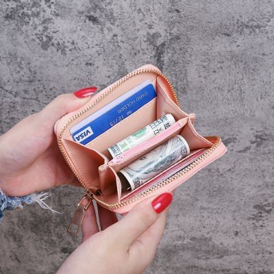 Ví nữ cầm tay nhỏ gọn, nhiều ngăn tiện dụng, thiết kế sọc 3 màu trẻ trung G0074 bền đẹp