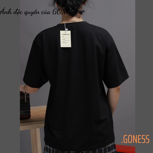 [Mã WASTUP24 giảm 10K đơn 50K] Áo thun Unisex Goness Basic Tee phông trơn nam nữ tay lỡ oversize form rộng 4 màu AP004