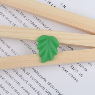 Combo 5 charm slime mặt lá xanh làm kẹp tóc