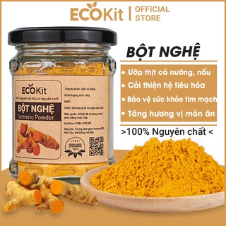 Bột nghệ nguyên chất Ecokit gia vị ướp món ăn lấu nước dùng cho món ăn đậm đà hương vị