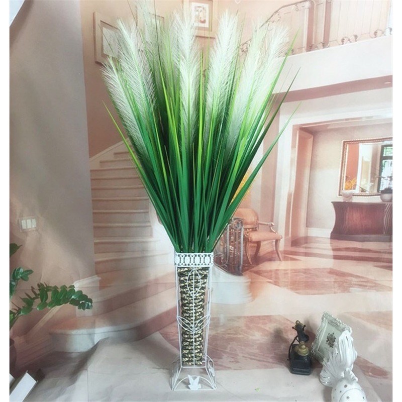 Cành bông lau dài 1,4m decor siêu đẹp