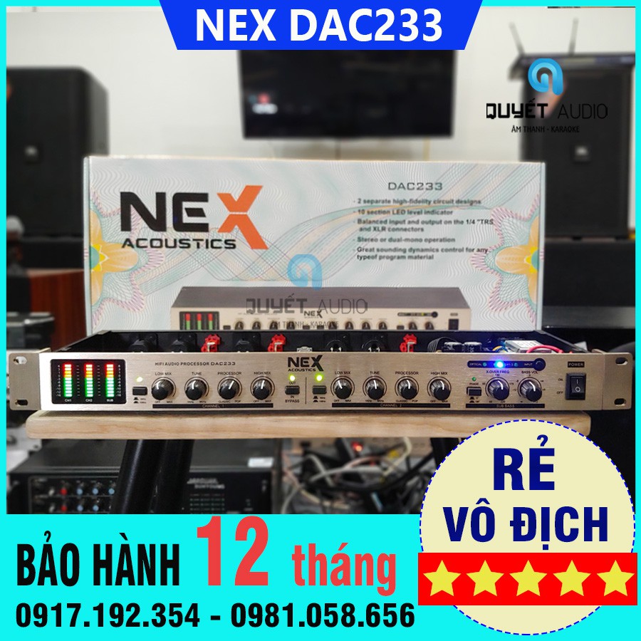 Máy Nâng tiếng hát Nex DAC233 CHÍNH HÃNG có cổng quang+ bluetooth (được kiểm tra trước khi thanh toán)