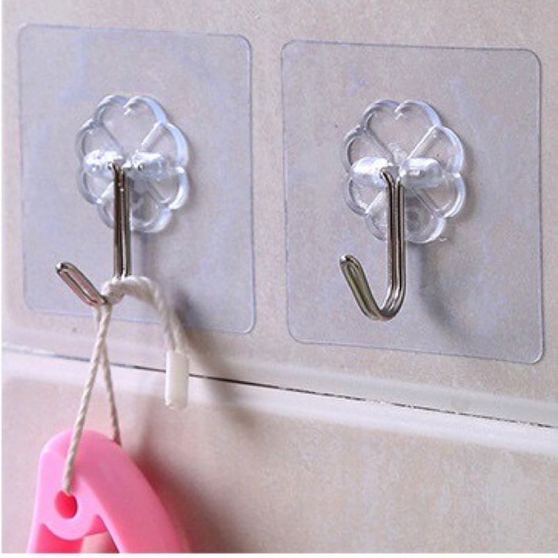 Móc dán tường trong suốt set 5 cái