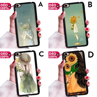 ỐP LƯNG VIVO Y55 / Y55S / Y55L HÌNH NỀN CÔ GÁI CẦM HOA CỔ ĐIỂN