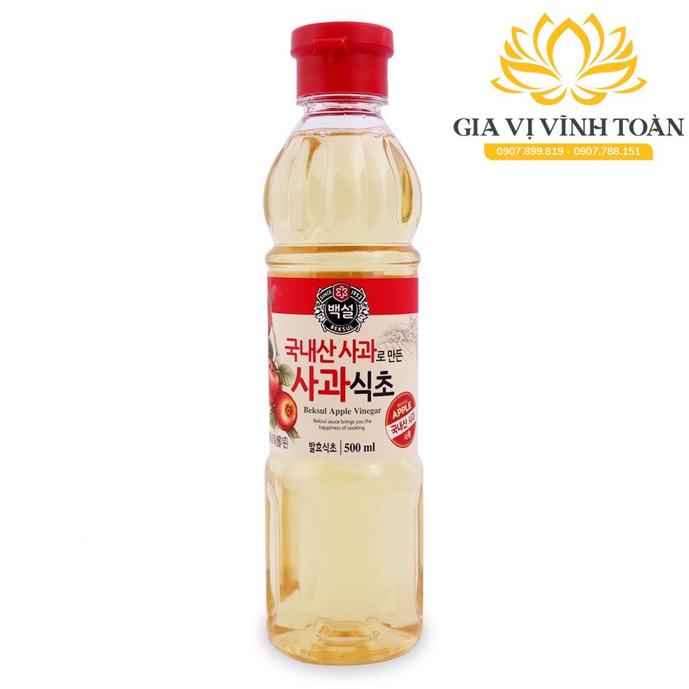 Dấm Táo Hàn Quốc Beksul Nhập Khẩu (500ml) / Giấm táo Hàn Quốc