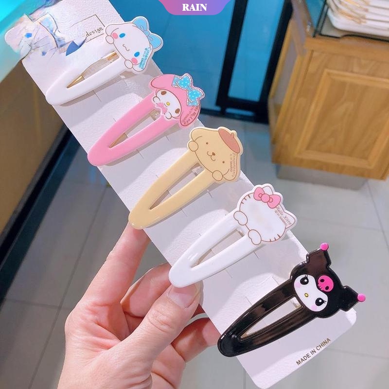 SANRIO Set 5 Phụ Kiện Tóc Kiểu Dáng Hoạt Hình Xinh Xắn