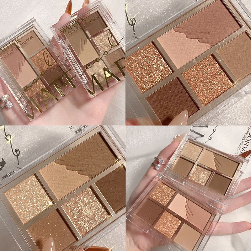 (Hàng Mới Về) Bảng Phấn Mắt MAFFICK 6 Màu Mini Tiện Dụng Chất Lượng Cao phấn mắt tutu phấn mắt hold mĩ phẩm nội địa trung | BigBuy360 - bigbuy360.vn