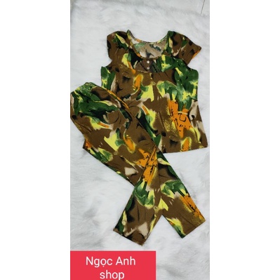 Bộ tay ngắn quần dài thun solen nhung,lạnh hàn ,aty loại 1