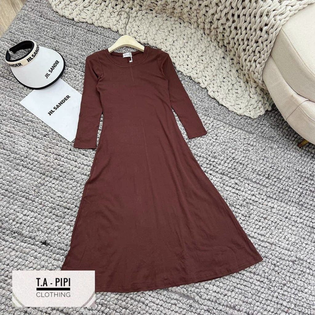 Đầm bầu dáng dài tay thời trang thiết kế công sở xinh xắn M595 Mom and Baby