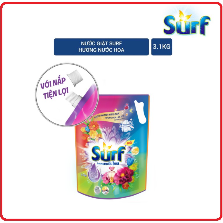 Nước Giặt SURF Túi 3,5Kg/3,1Kg