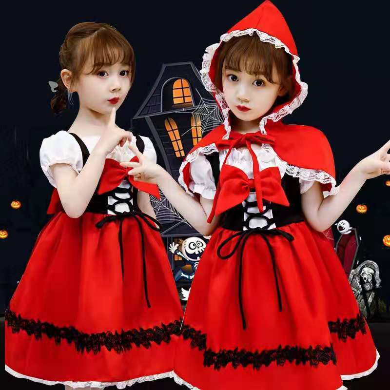 Đầm Hóa Trang Cô Bé Quàng Khăn Đỏ Cho Bé Gái