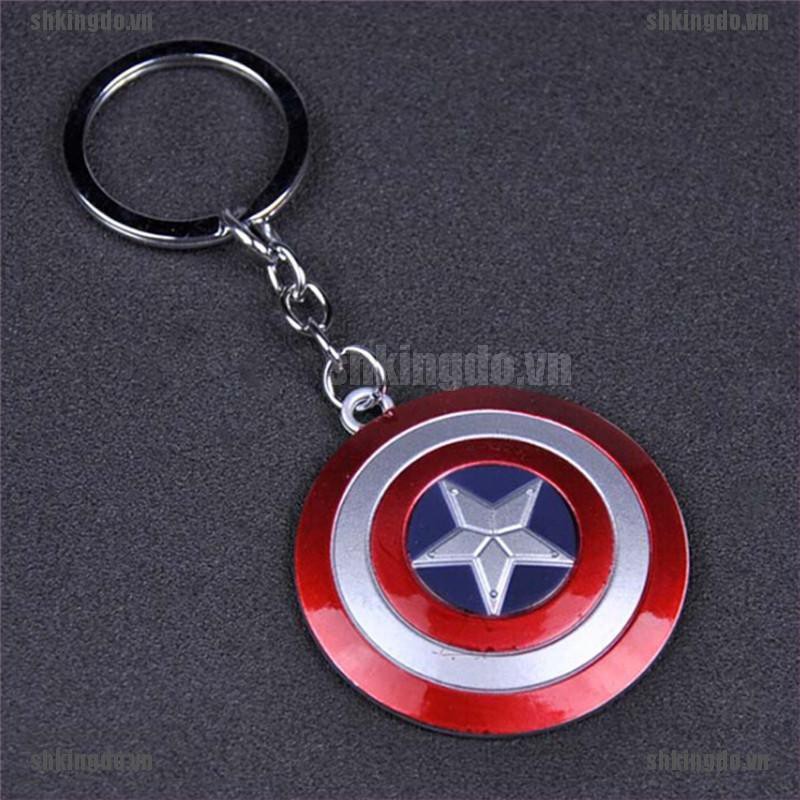Móc Khóa Kim Loại Hình Khiên Captain America