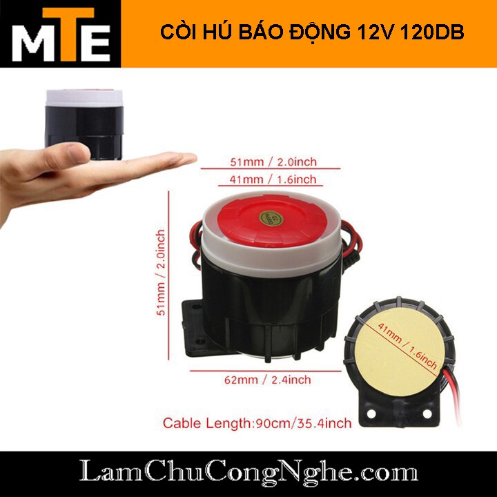 Còi hú báo động công suất lớn 12V 120db