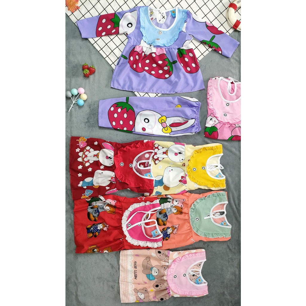 Combo 3  Bộ Lụa Cổ Tròn Bé
