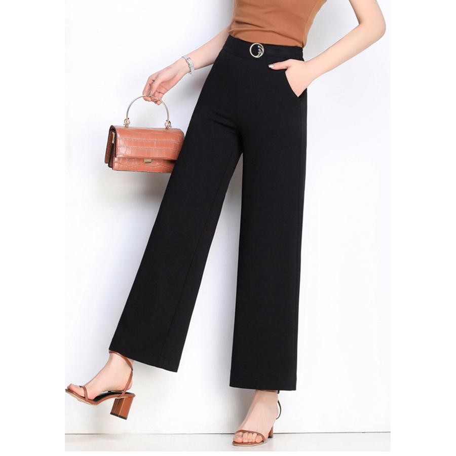 SIÊU CHẤT LƯỢNG - QUẦN CÔNG SỞ KIỂU QUẦN ỐNG RỘNG PHỐI PHỤ KIỆN CAO CẤP Q3159
