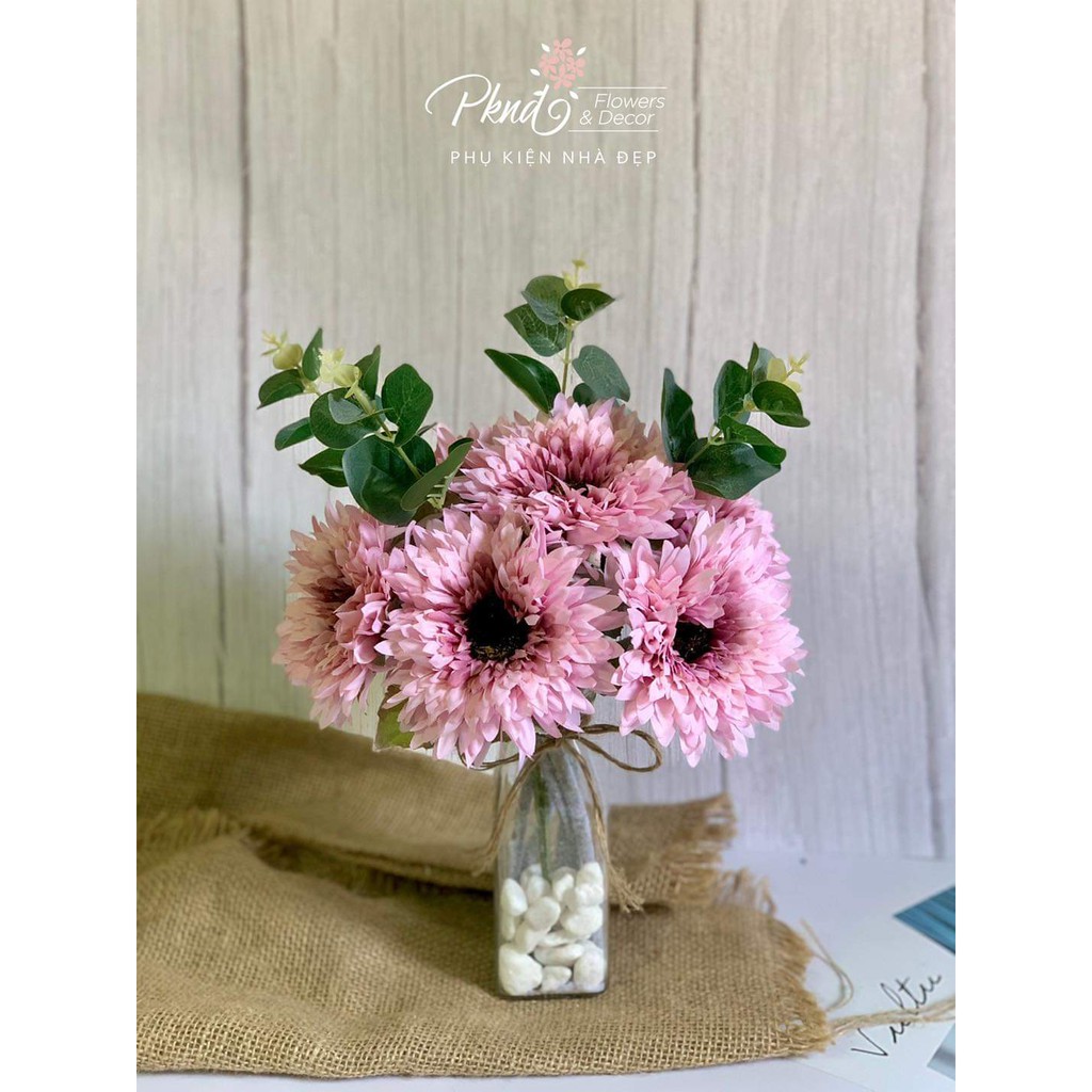 Lọ hoa hướng dương giả trang trí PKND FLOWERS &amp; DECOR