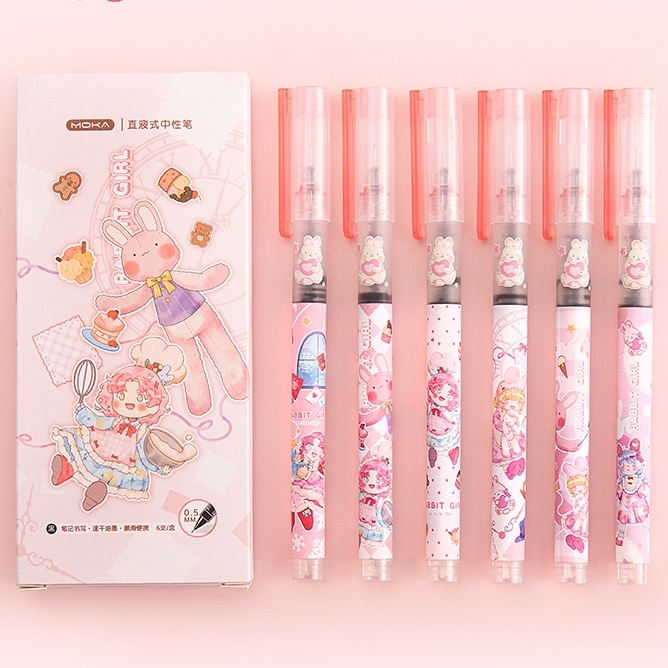 Bút mực gel ngòi 0.5mm in họa tiết hoạt hình dễ thương tiện dụng