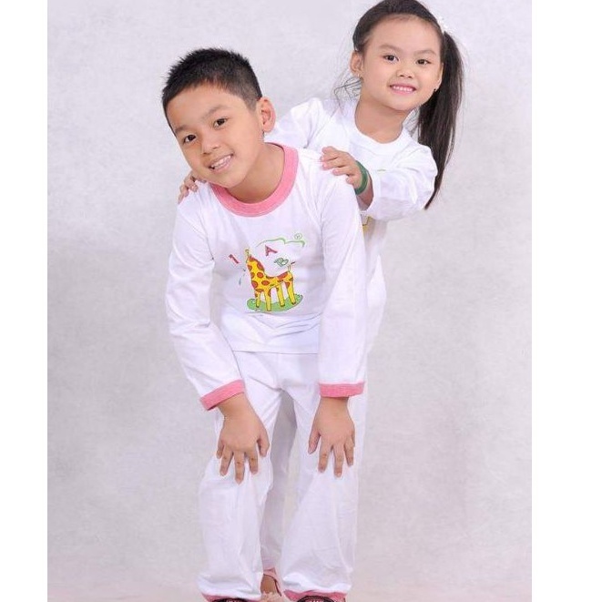 (7-70kg) Đồ bộ tay dài 100% cotton , cho bé nam với bé gái