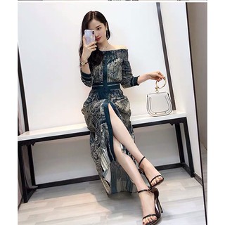đầm họa tiết cao cấp sang trọng