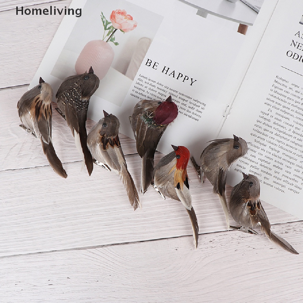 1 Chú Chim Giả Bằng Xốp Màu Xám Trang Trí Nhà Cửa Tiệc Cưới