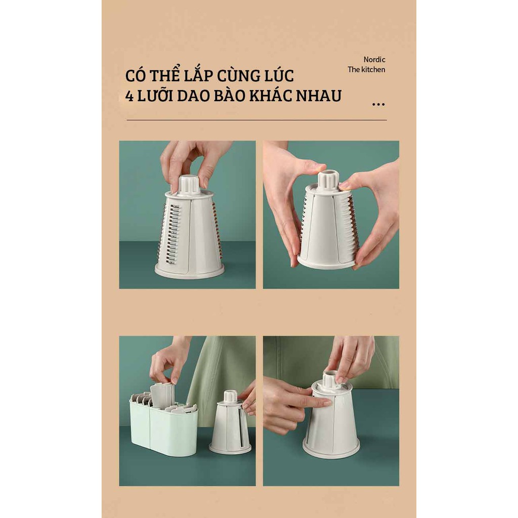 Bộ Dụng Cụ Cắt Gọt Rau Củ Quả Thông Minh Có 8 Lưỡi Dao Thay Thế, Nhiều Cách Bào Khác Nhau E425