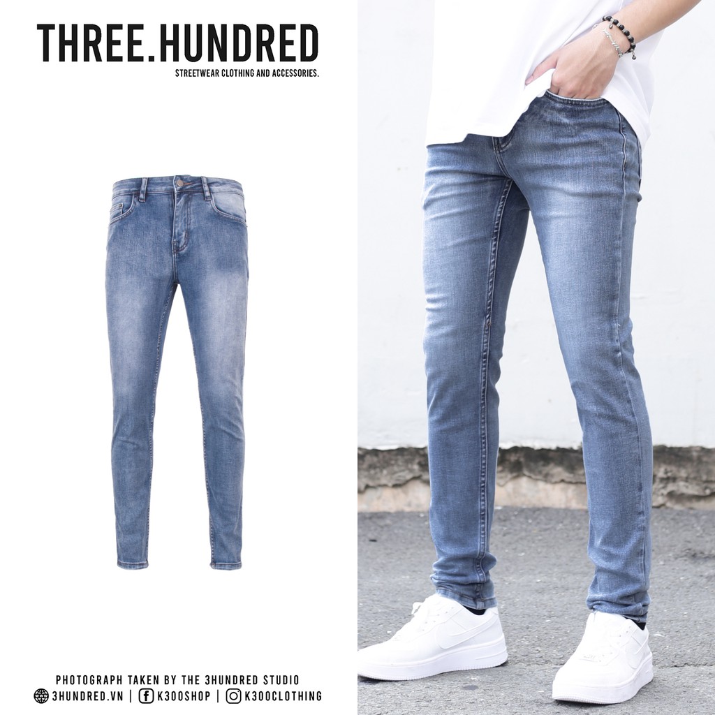 Quần Skinny Jeans Nam-Màu Xanh Đậm-Kiểu Trơn-Chất Liệu Cotton Co Giãn-Ống Đứng Dáng-Ống Ôm Chân Chuẩn Skinny | BigBuy360 - bigbuy360.vn