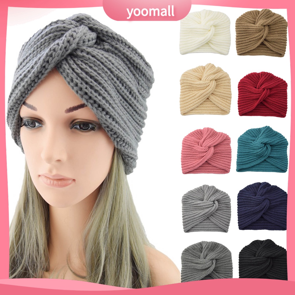 Mũ beanie mềm co giãn giữ ấm mùa thu đông phong cách Bohemian