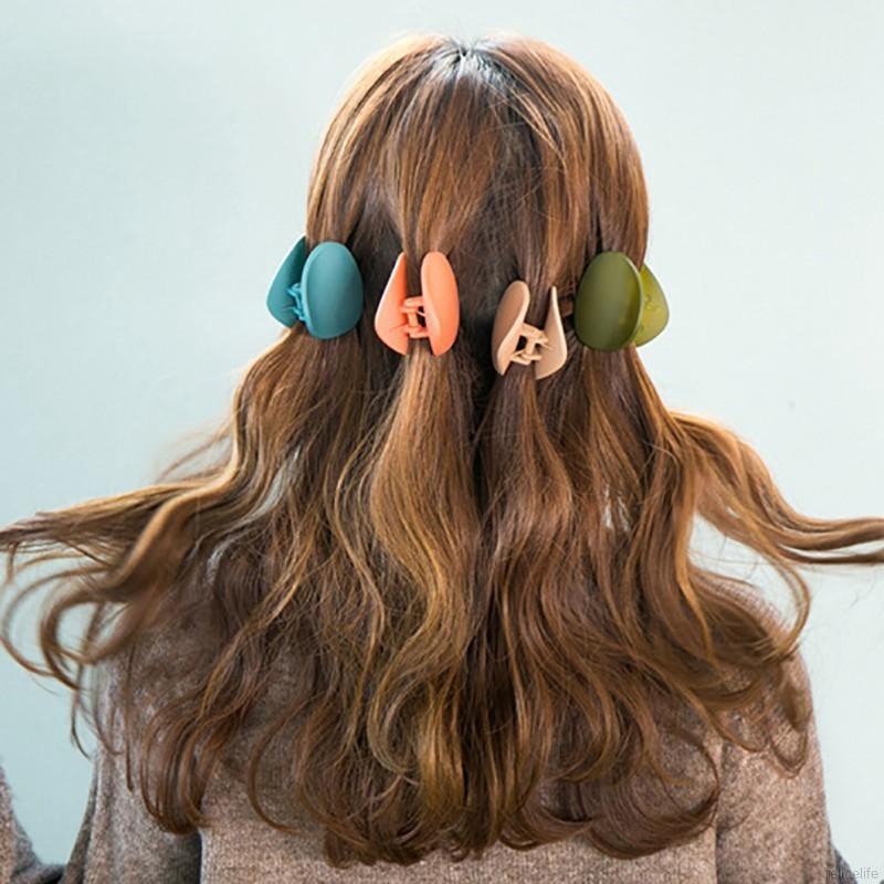 Kẹp tóc càng cua bằng nhựa acrylic màu trơn đơn giản dành cho nữ