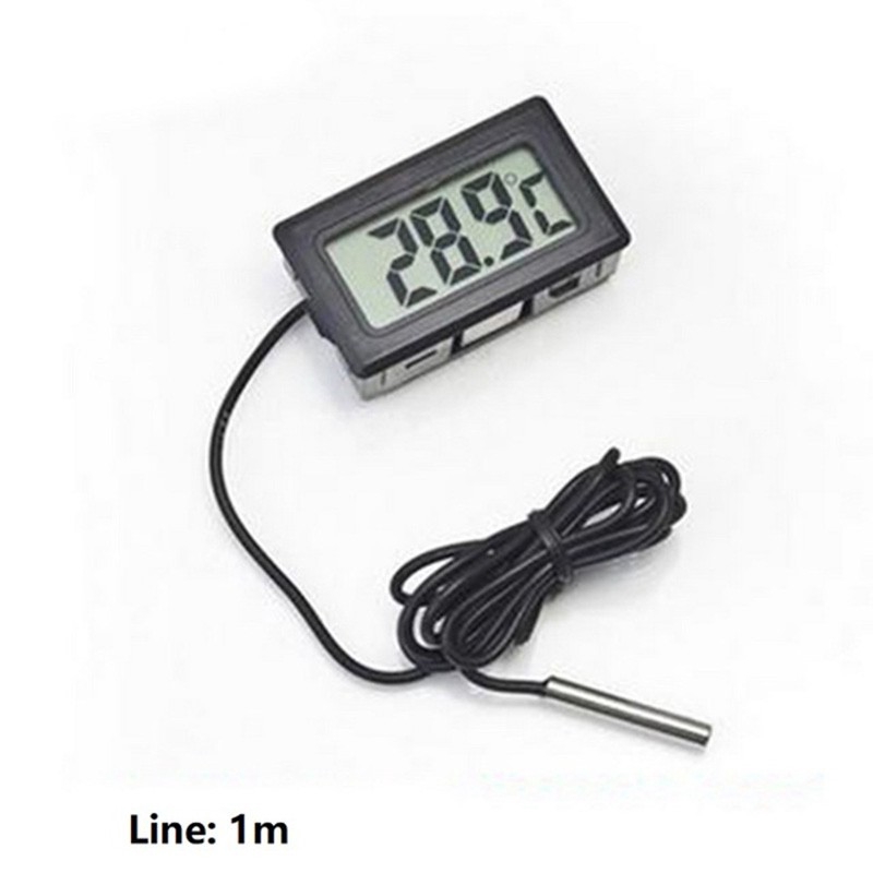 Mini Digital LCD Cảm biến nhiệt độ trong nhà Máy đo độ ẩm Nhiệt kế Máy đo độ ẩm cho Tủ lạnh Hồ cá