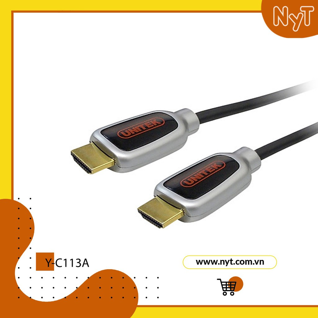 Unitek Y-C113A / Unitek Y-C114A / Unitek Y-C116A  - Cáp HDMI 1.4 Tốc Độ Cao Dài 1.8M Chính Hãng