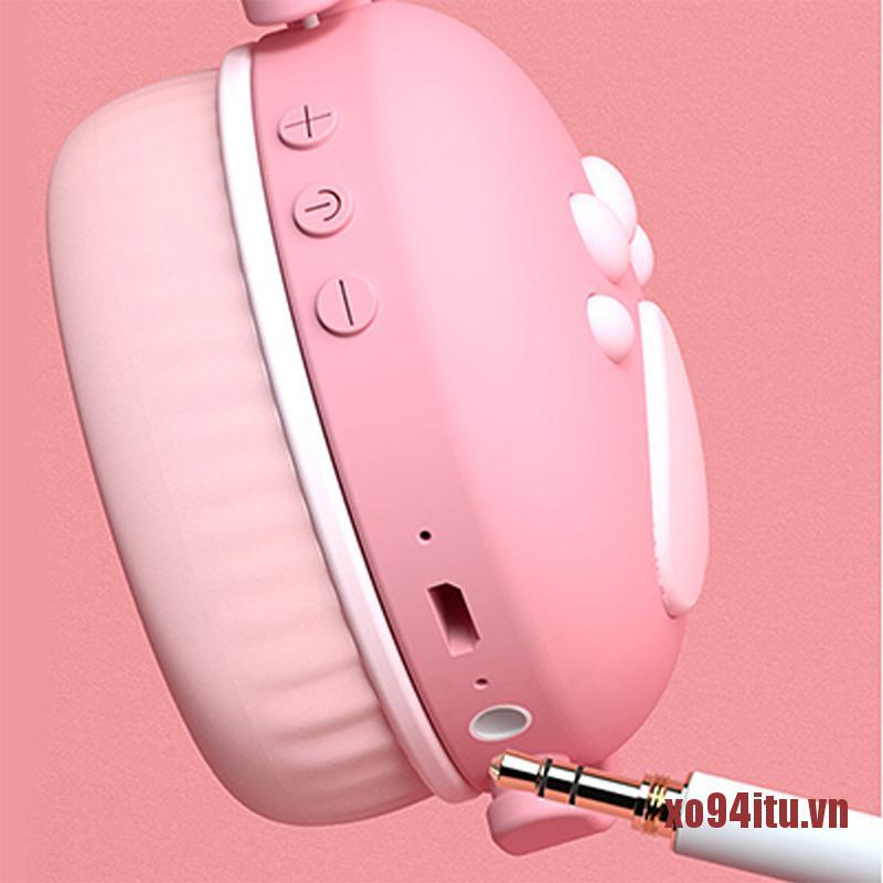 Tai Nghe Bluetooth Phát Sáng Hình Tai Mèo Đáng Yêu Cho Bé | BigBuy360 - bigbuy360.vn