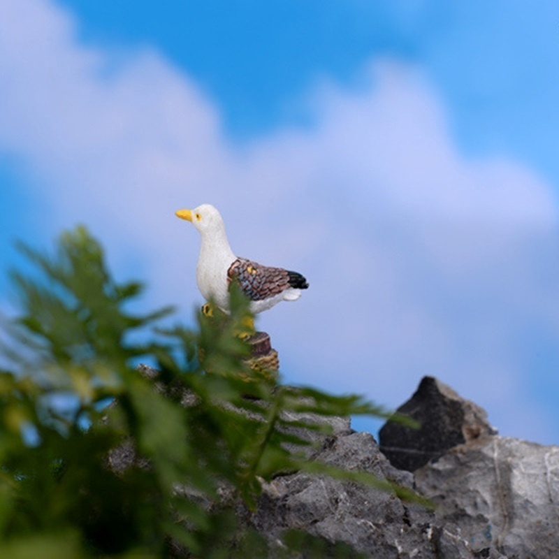 Set 2 mô hình chú chim biển dùng trang trí sân vườn