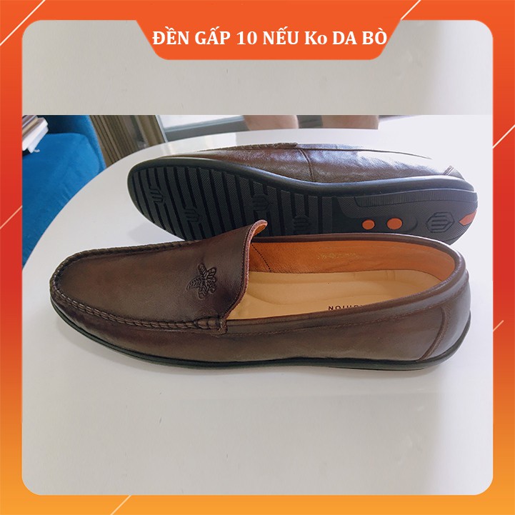 Giày Lười Nam Cao Cấp [DA BÒ THẬT 100%-TIỀN NÀO CỦA NẤY] Giày lười da bò -TẶNG 2 ĐÔI TẤT LƯỜI CAO CẤP - GLK | BigBuy360 - bigbuy360.vn