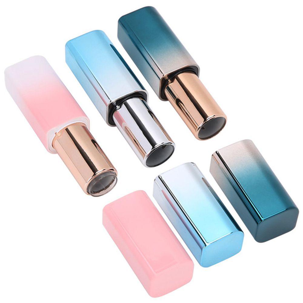 Lọ Rỗng Đựng Son Dưỡng Môi Màu Sắc Gradient Có Khóa Cài Dành Cho Bạn Nữ