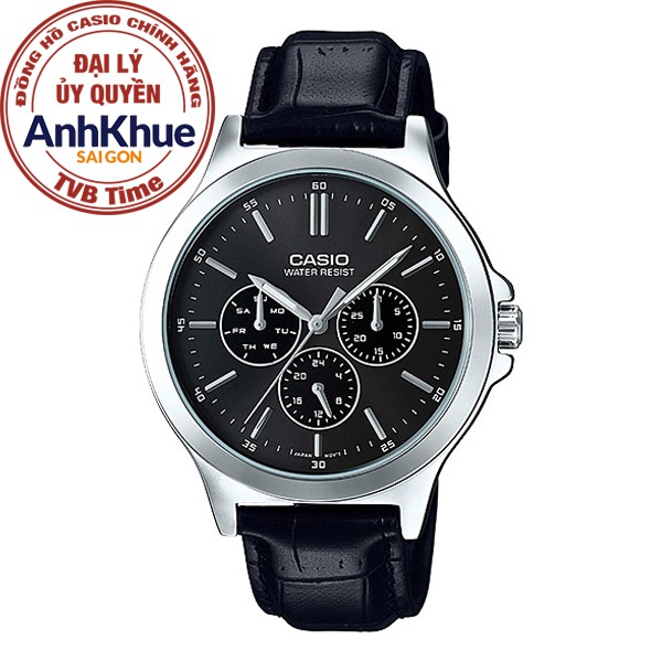 Đồng hồ nam dây da Casio chính hãng Anh Khuê MTP-V300L-1AUDF (41mm)