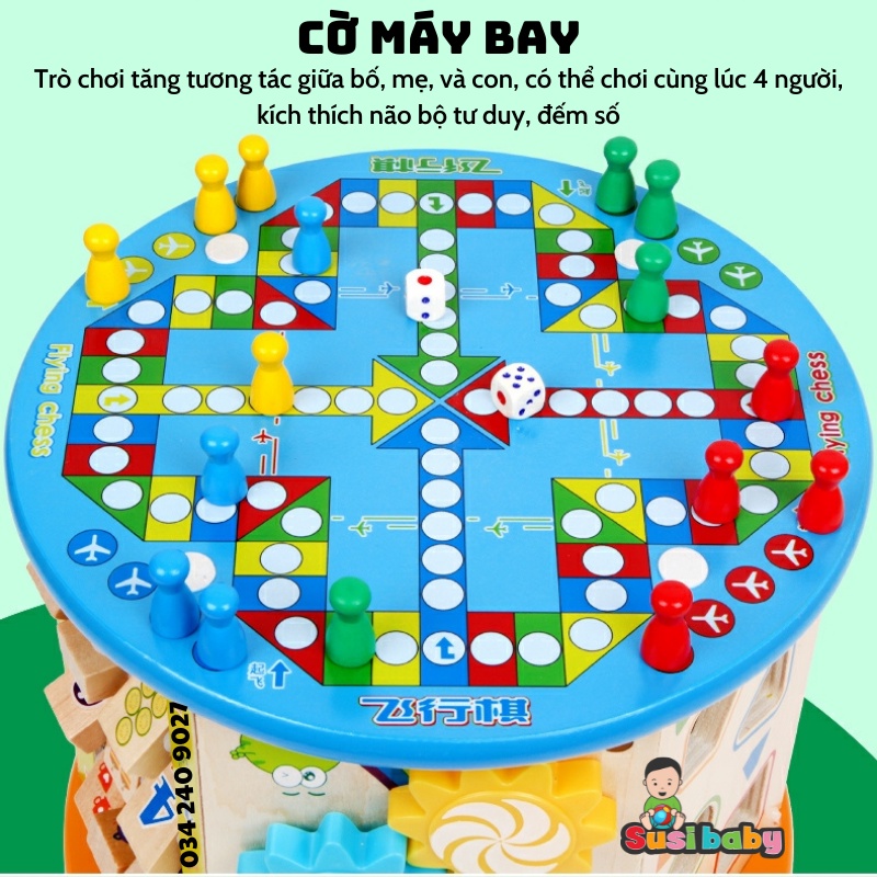 [Freeship] Hộp đồ chơi trí tuệ 8in1 lập phương đa năng phát triển kỹ năng cho bé