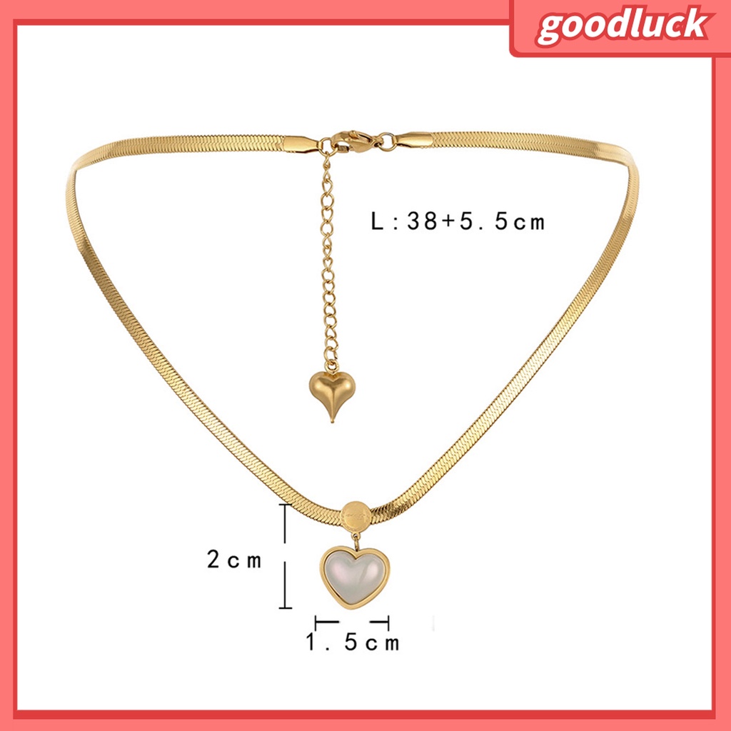 Fairystore| Vòng cổ Mặt Hình Vỏ Sò Bằng Thép Không Gỉ Mạ Điện Thời Trang Dành Cho Bạn Nữ Mặc Hàng Ngày