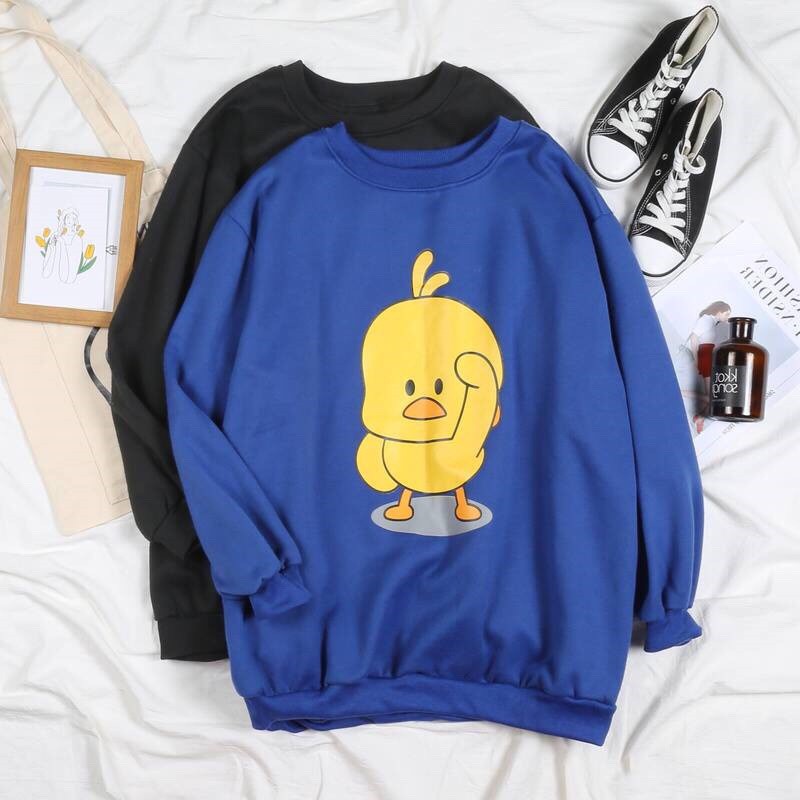 [Mã FAMAYWA2 giảm 10K đơn 50K] Áo Sweater 🌹FREESHIP🌹 Áo Hoodie Vịt Vàng Unisex- Áo Khoác Nỉ Nữ Xanh Dương Đẹp Mặc Ấm | BigBuy360 - bigbuy360.vn