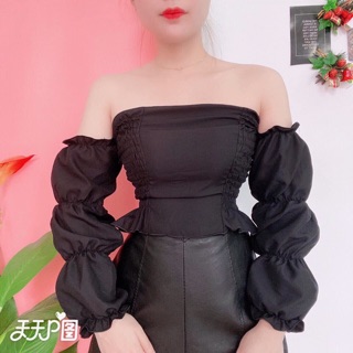 Áo croptop rớt vai nhúng