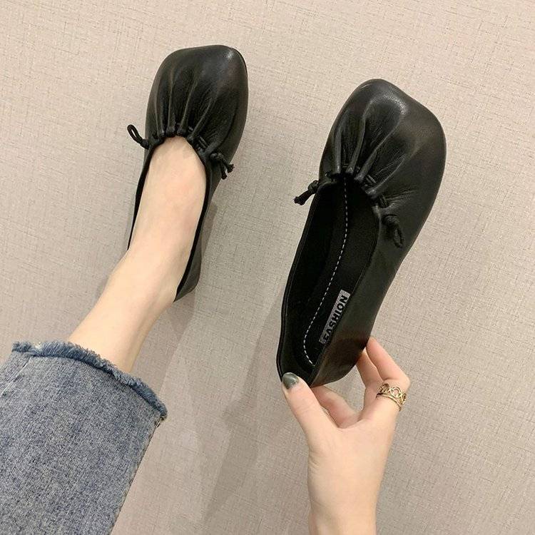 Giầy lười Giày Búp Bê Đế Bằng Thiết Kế Mới Thời Trang Mùa Xuân Theo Phong Cách Hàn Quốc