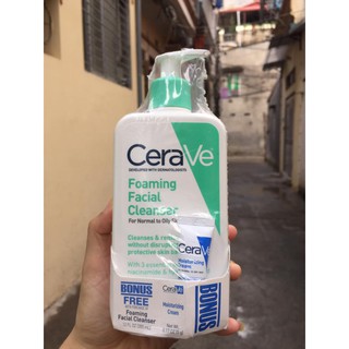 Sữa Rửa Mặt Cerave Foaming Facial Cleanser Cho Da Thường Và Da Dầu 355ml