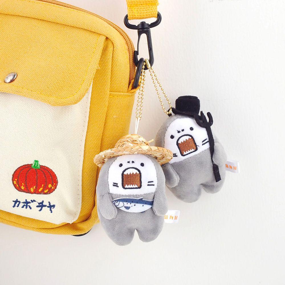 Móc Chìa Khóa Hình Cá Mập Giận Dữ Bằng PP Cotton Sáng Tạo Giá Đỡ